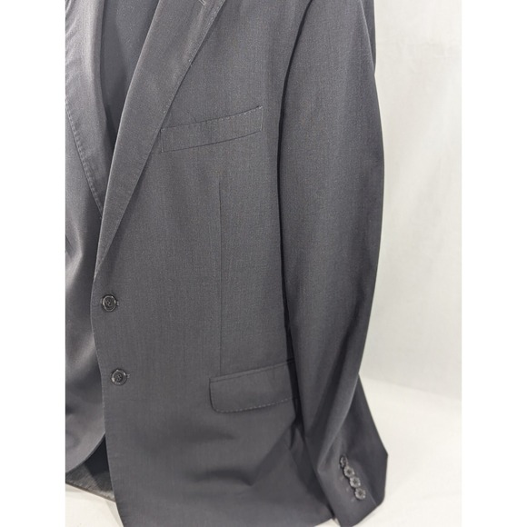 Ermenegildo Zegna Saks Fifth charcoal Slim Fit Suit Jacket Wool Blazer 44L 48" - Picture 5 of 15